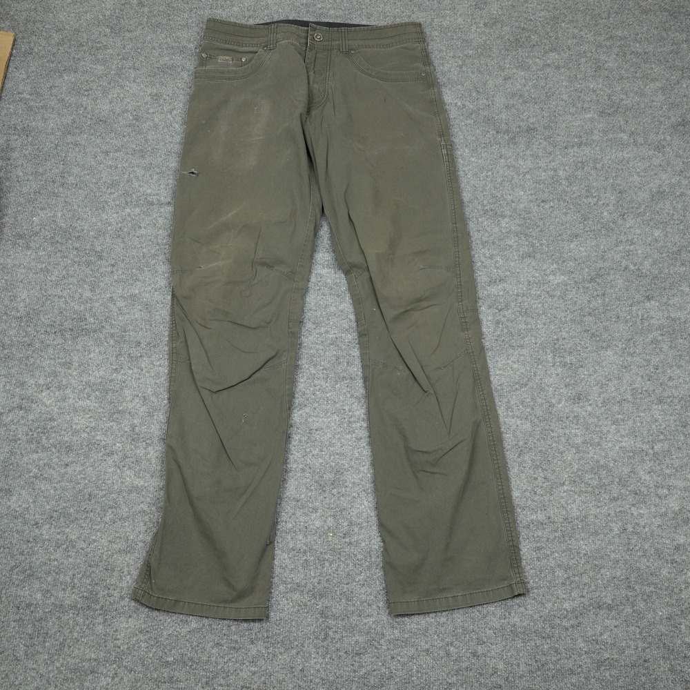 Kuhl Revolvr Jeans Mens 34x36 Green Uberkuhl Stretch Outdoor Hiking Workwear